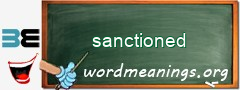 WordMeaning blackboard for sanctioned